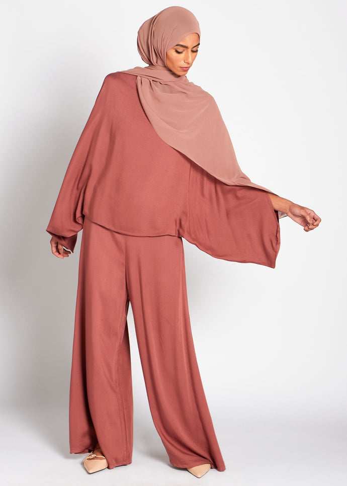 Batwing Jumpsuit Rosewood | Jumpsuits | Aab Modest Wear