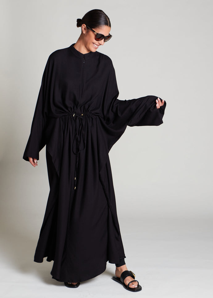 Drawcord Kaftan Black