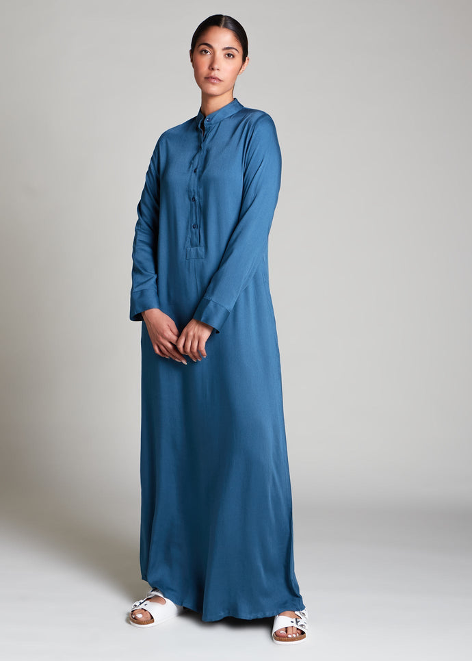 Mandarin Abaya China Blue