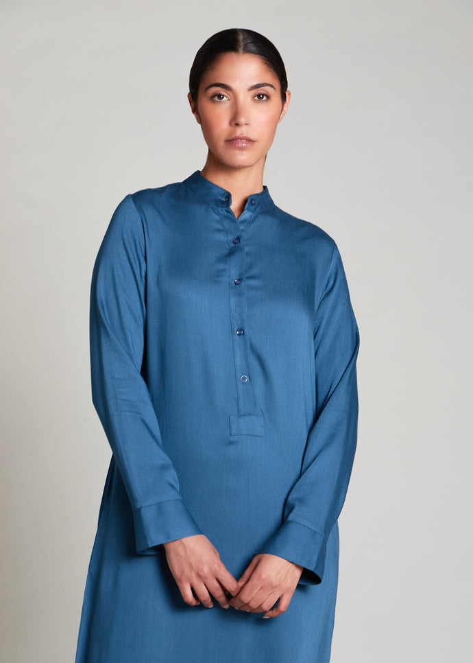 Mandarin Abaya China Blue