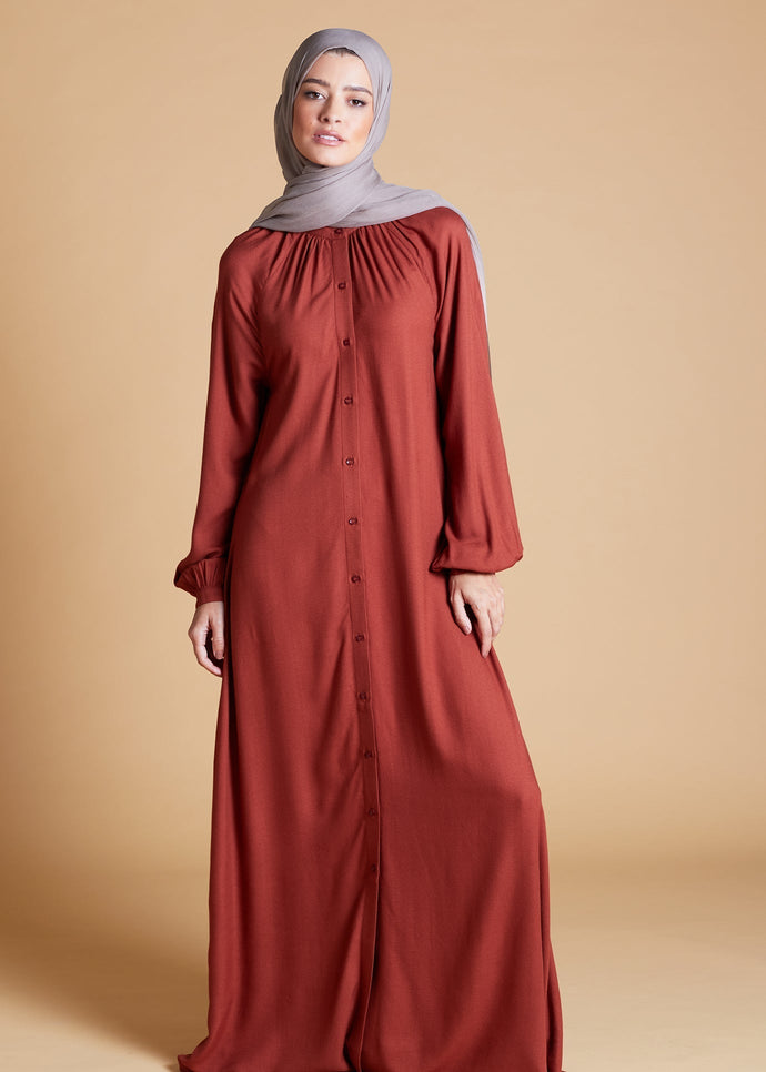 Plisado Abaya Clay | Abayas | Aab Modest Wear