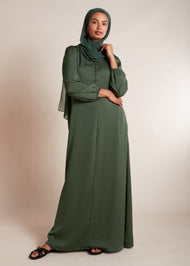 Crinkled Abaya Sage - Final Sale