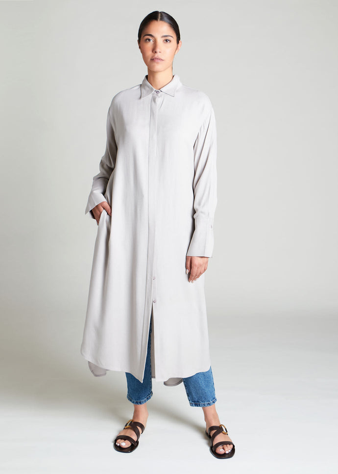 Shirt Dress Soft Grey | Shirt Dresses | Aab Modest Wear