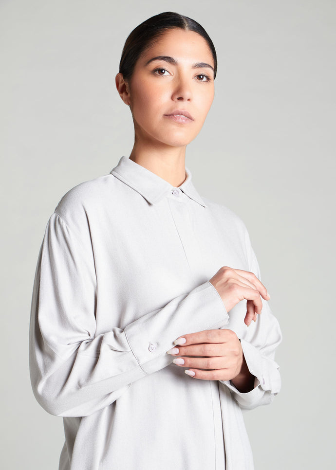 Shirt Dress Soft Grey | Shirt Dresses | Aab Modest Wear