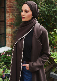 Tote Stitch Scarf Brown