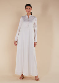 Fine Lines Abaya Blush