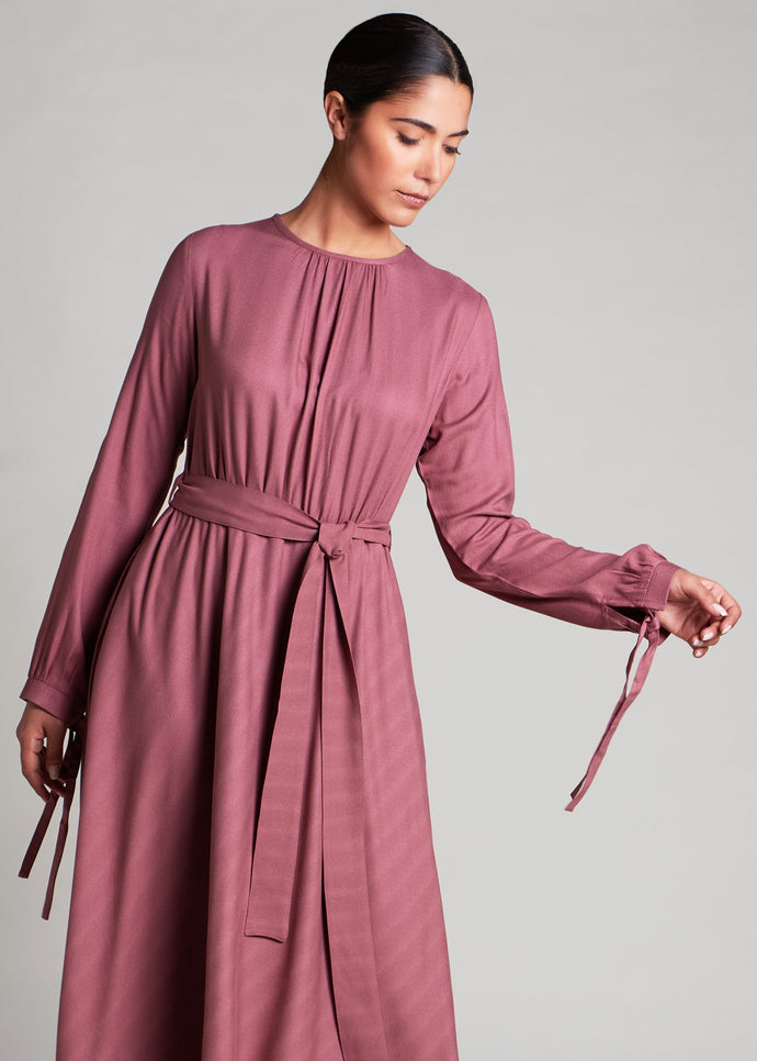 Pleated Abaya Pink | Abayas | Aab Modest Wear