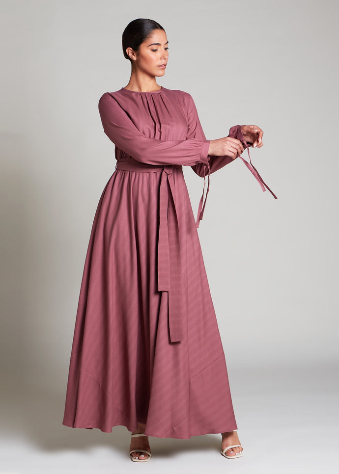 Pleated Abaya Pink | Abayas | Aab Modest Wear