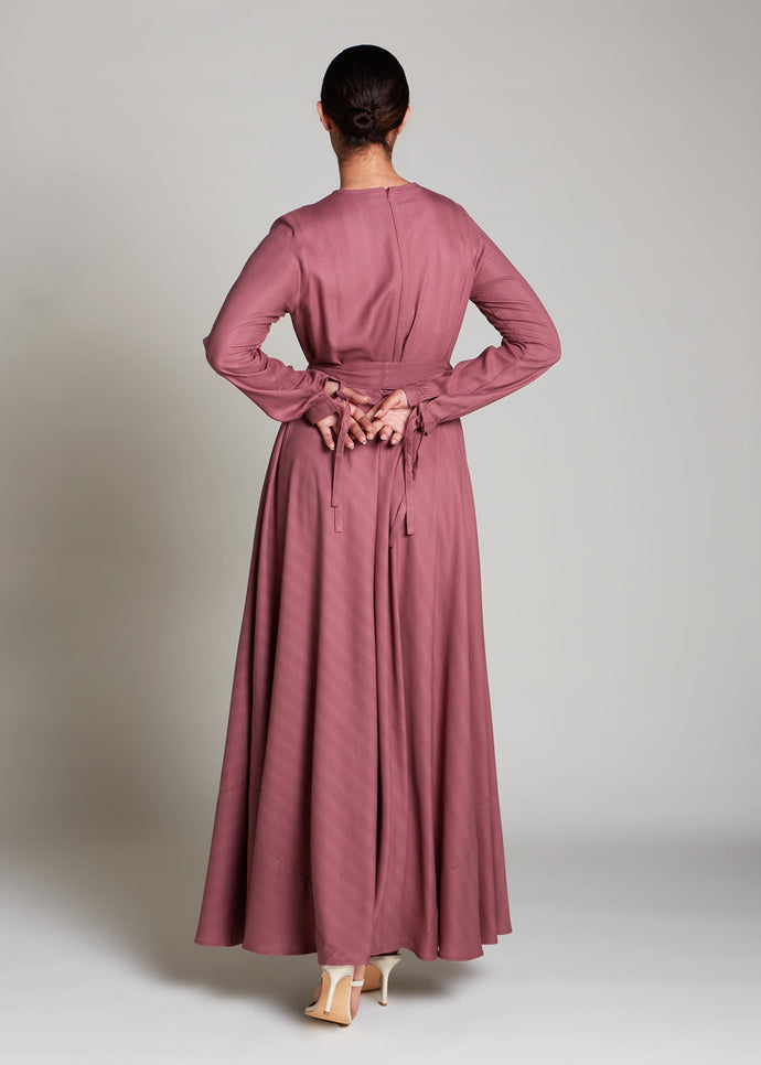 Pleated Abaya Pink | Abayas | Aab Modest Wear