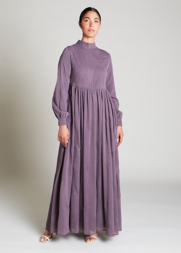 Embossed Print Maxi Mauve | Maxi Dresses | Aab Modest Wear