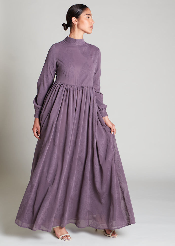 Embossed Print Maxi Mauve | Maxi Dresses | Aab Modest Wear