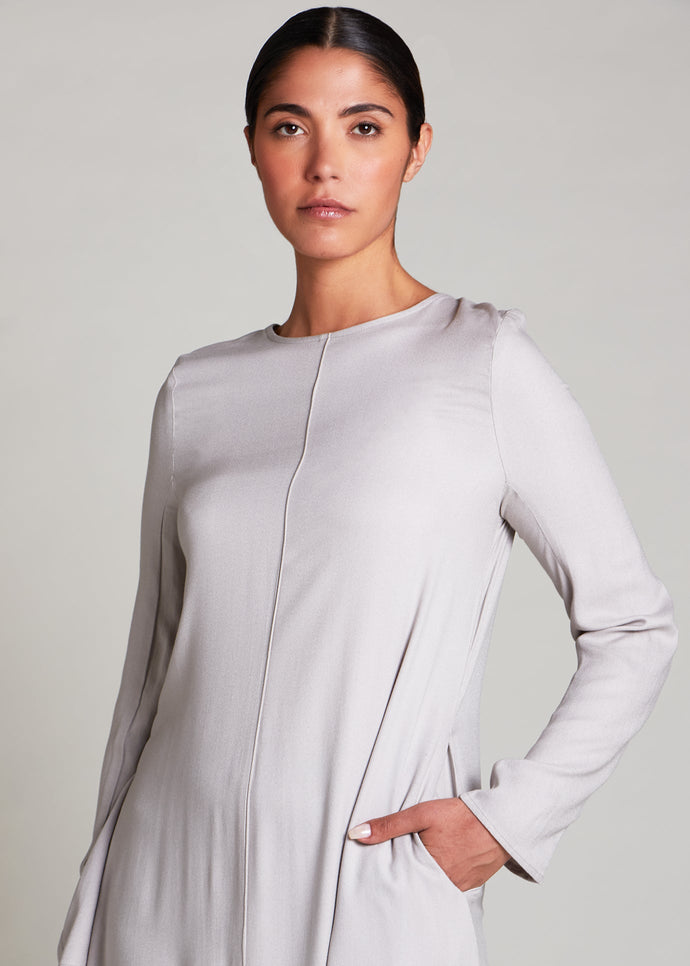 Long Line Abaya Soft Grey | Abayas | Aab Modest Wear