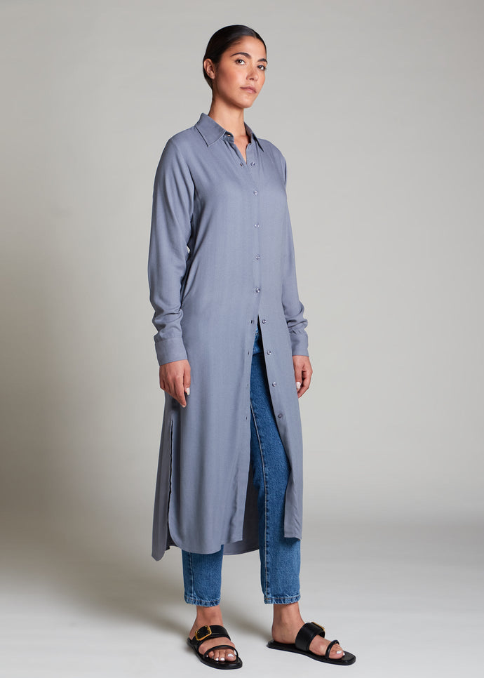 Shirt Dress Dark Grey