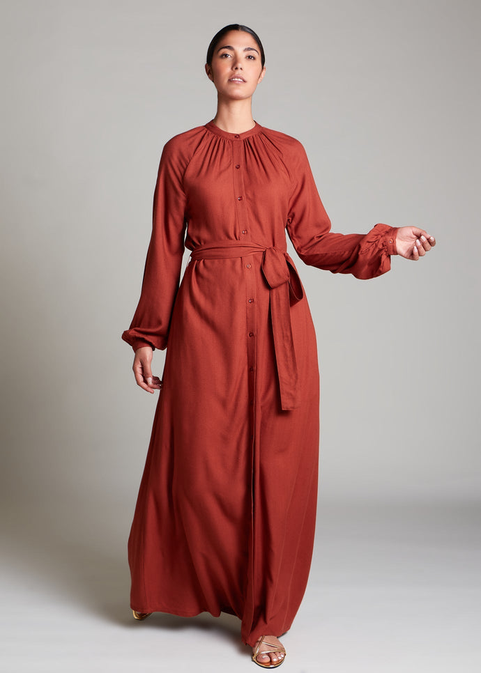 Plisado Abaya Clay | Abayas | Aab Modest Wear