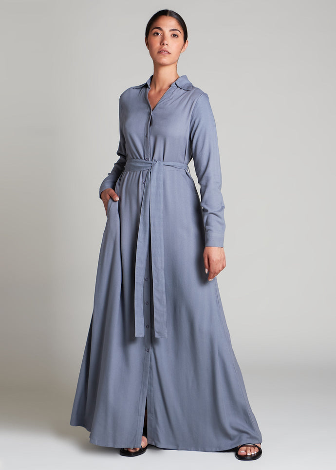 Maxi Shirt Dark Grey | Maxi Dresses | Aab Modest Wear