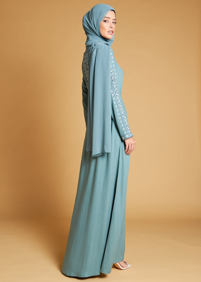 Sakhra Abaya Sage | Abayas | Aab Modest Wear
