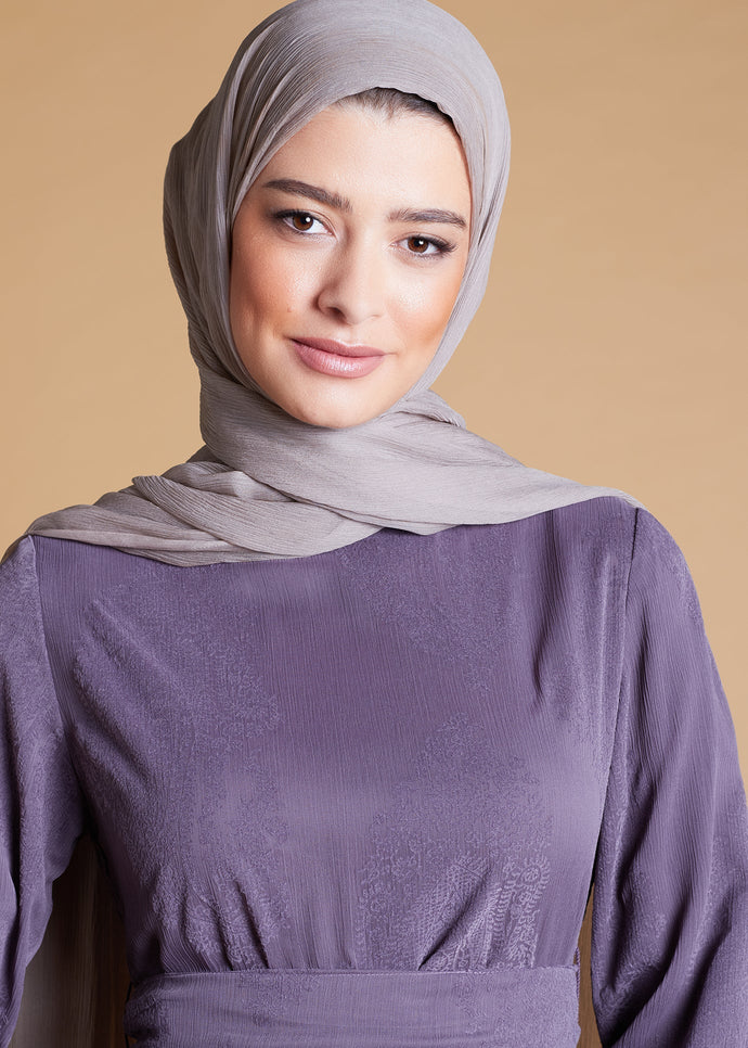 Embossed Print Maxi Mauve | Maxi Dresses | Aab Modest Wear