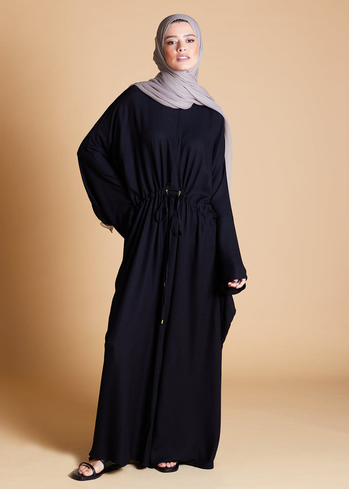 Drawcord Kaftan Black