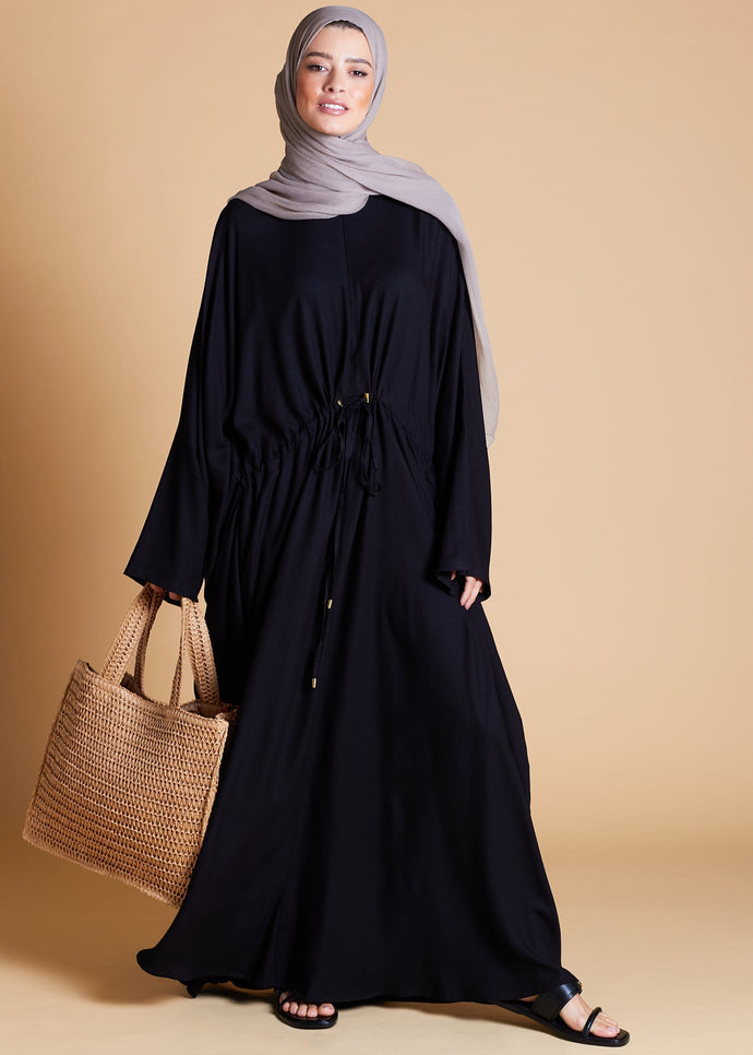 Drawcord Kaftan Black