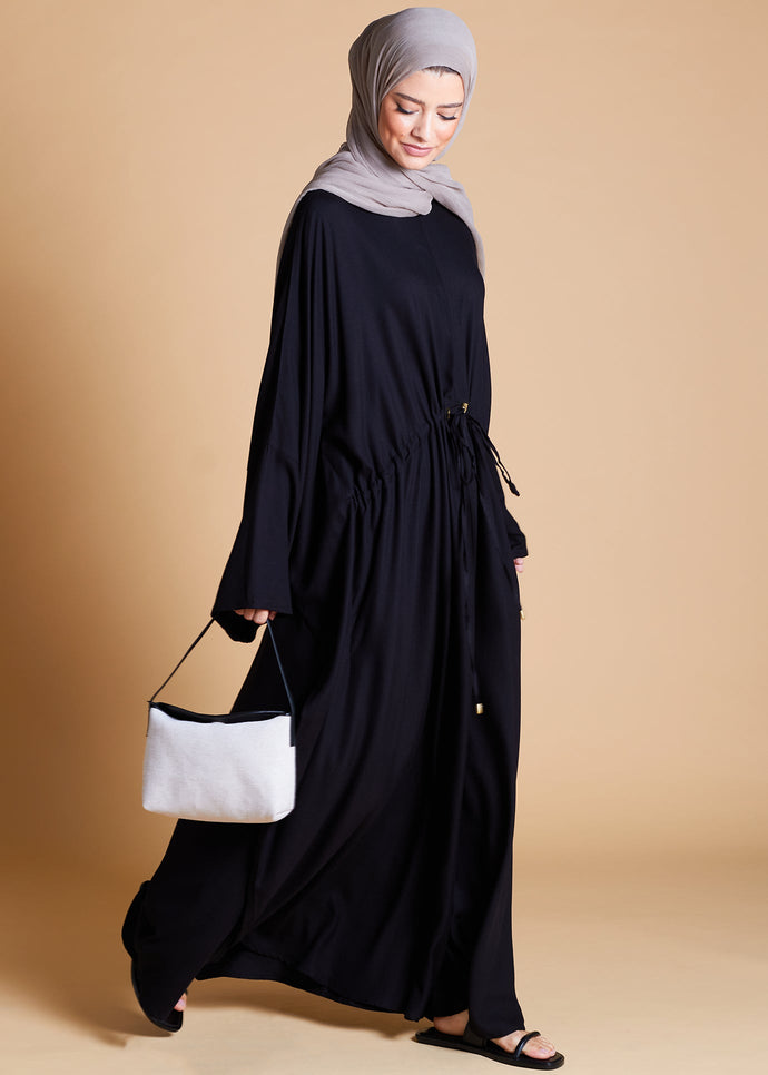 Drawcord Kaftan Black