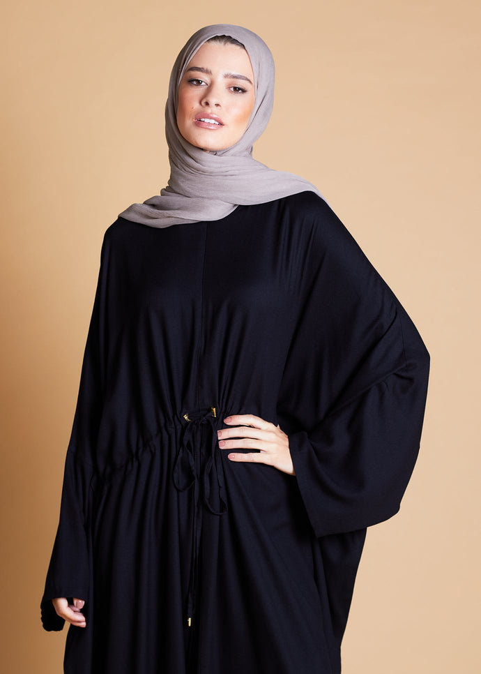 Drawcord Kaftan Black