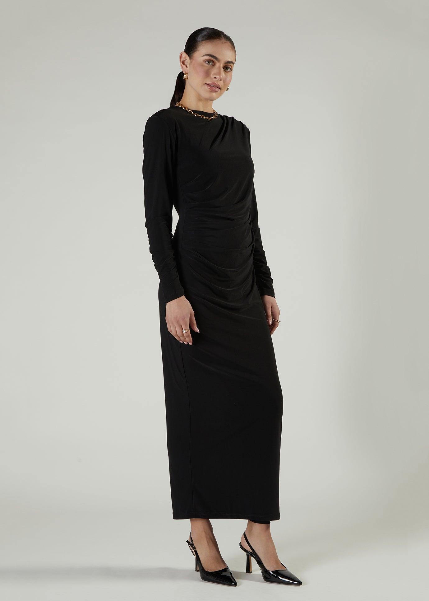 Anya Maxi Black | Modest Maxi Dresses