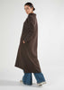 Funnel Neck Midi Dark Brown