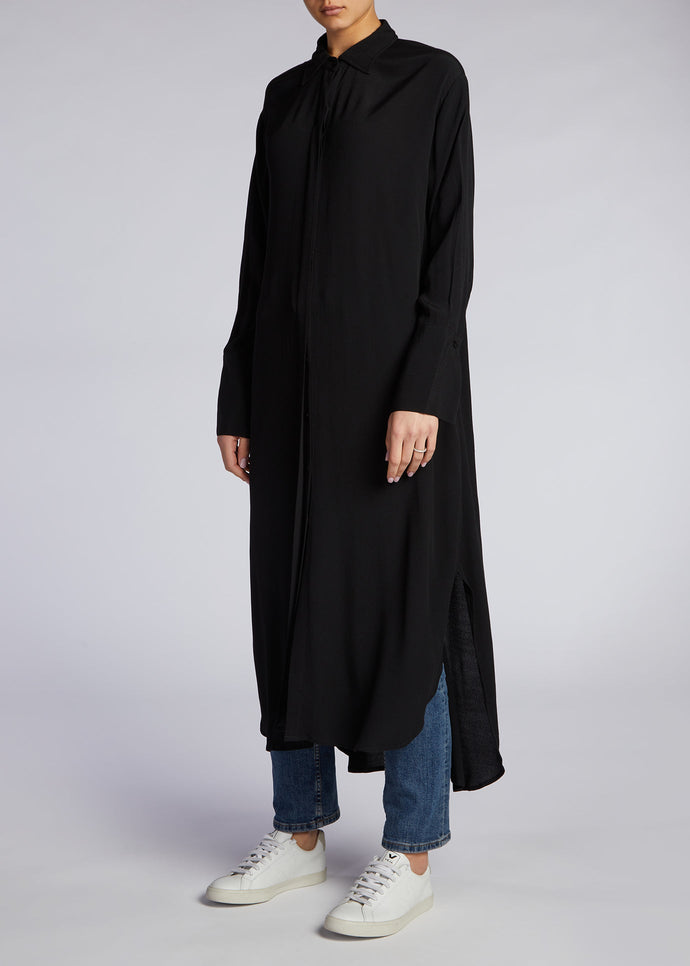 Belted Shirt Dress Black | Shirt Dresses | Aab Modest Wear