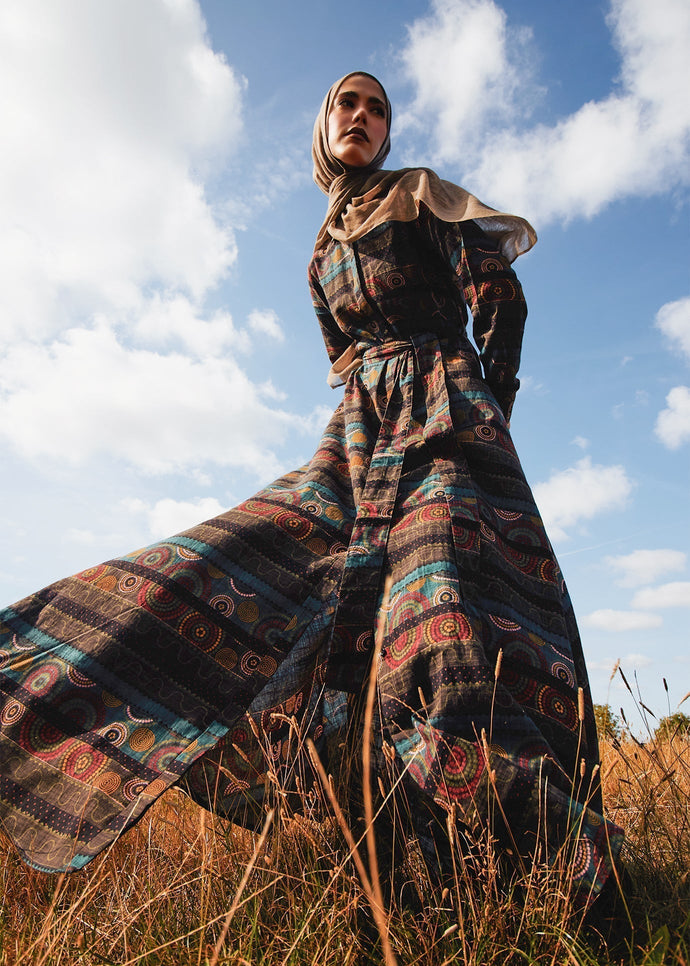 Retro Print Maxi