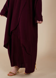Crossover Abaya Plum - Final Sale