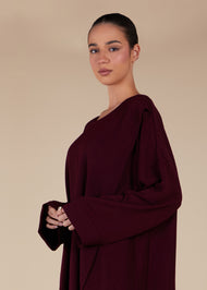 Crossover Abaya Plum - Final Sale