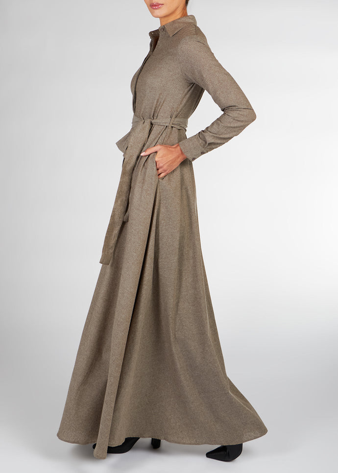 Shirted Maxi Cotton Bisque