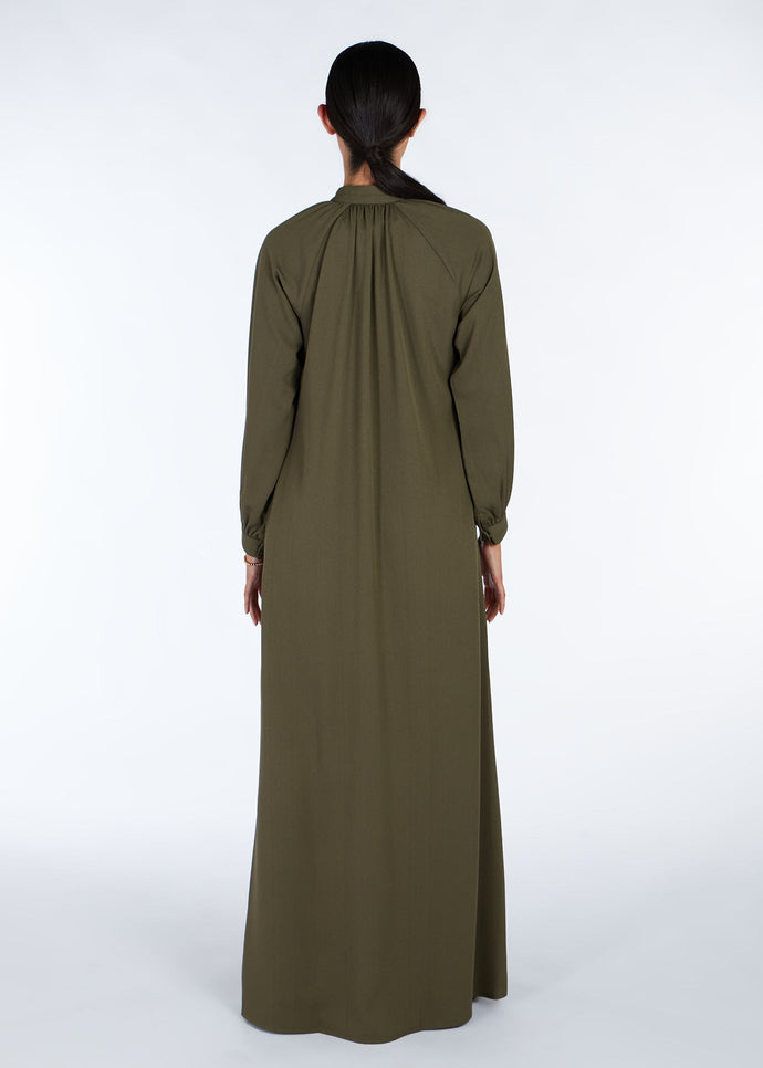 Neat Pleats Abaya Green | Modest Abayas | Aab Modest Wear