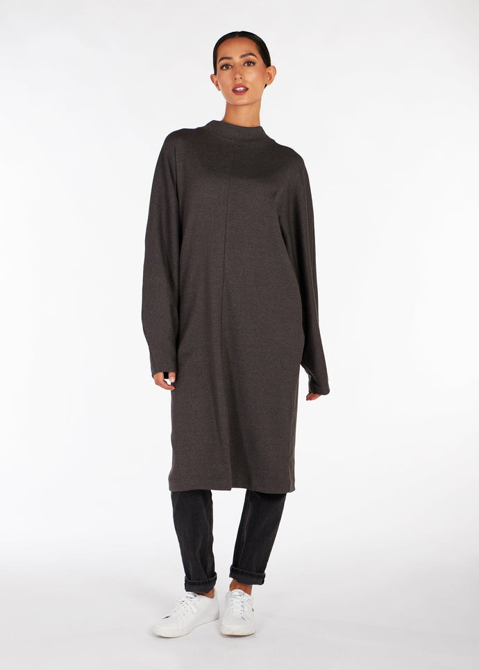 Loose Fit Knit Midi Charcoal