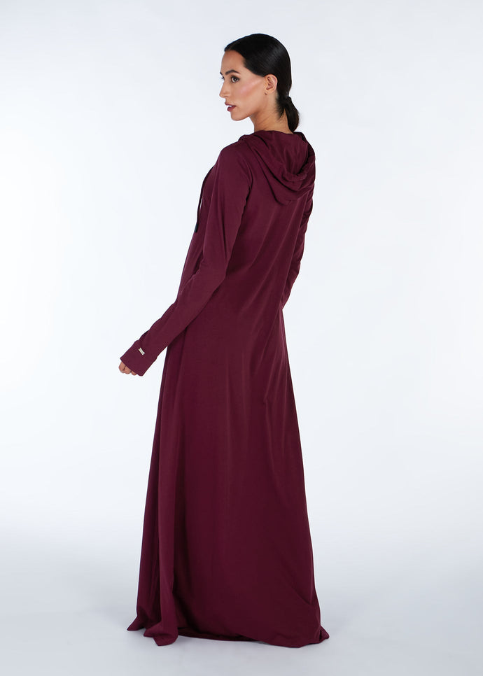 Hoody Abaya Burgundy