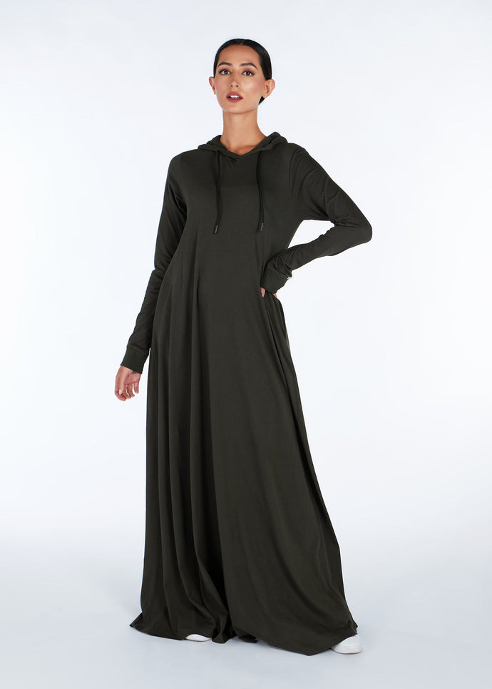 Hoody Abaya Dark Green