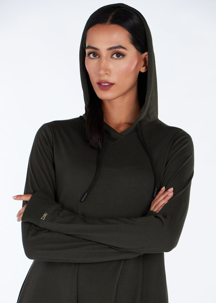 Hoody Abaya Dark Green