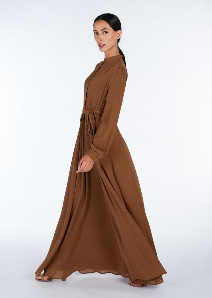 Flared Maxi Beige | Maxi Dresses | Aab Modest Wear