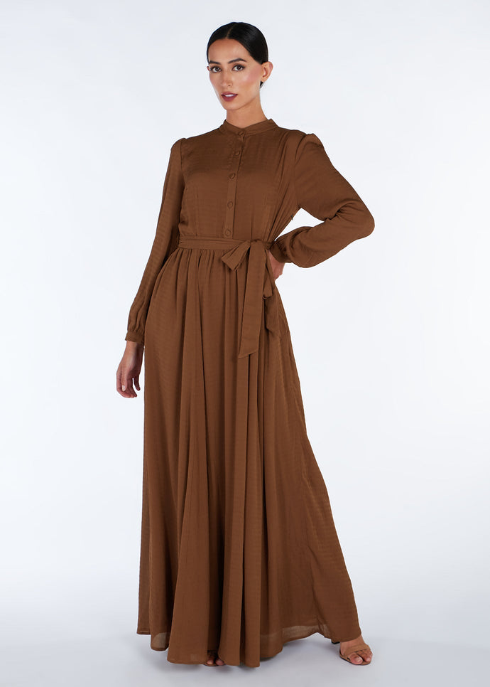 Flared Maxi Beige | Maxi Dresses | Aab Modest Wear