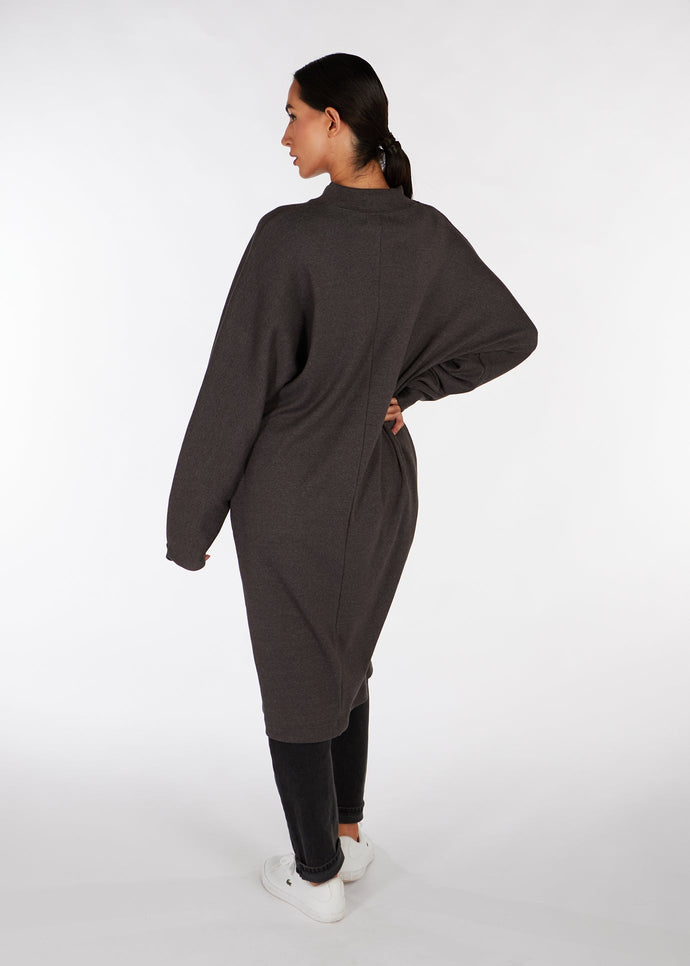 Loose Fit Knit Midi Charcoal