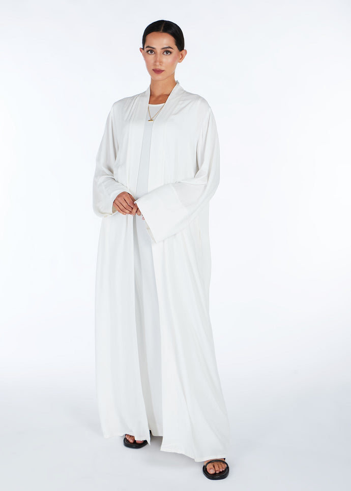 Loose Fit Kimono White Crepe