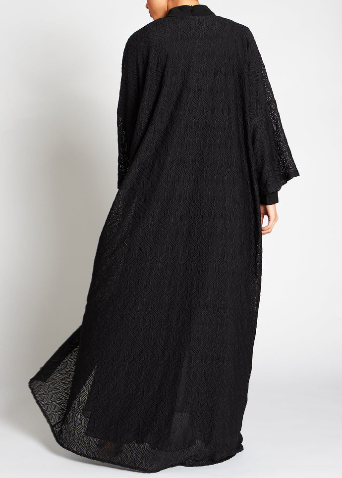 Black Lattice Kimono | Kimonos | Aab Modest Wear