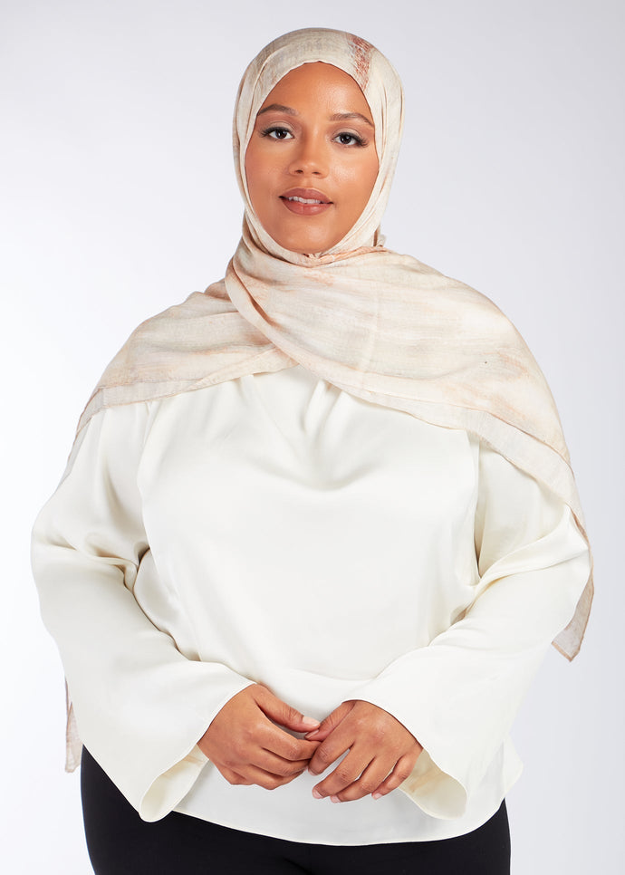 Brushstrokes Print Hijab