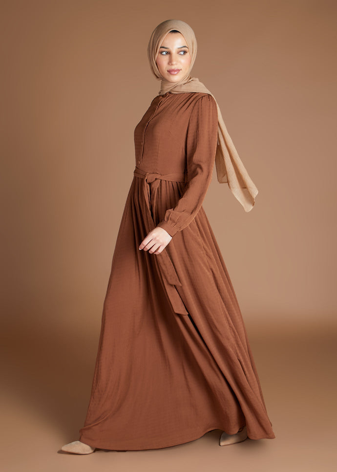 Flared Maxi Beige | Maxi Dresses | Aab Modest Wear