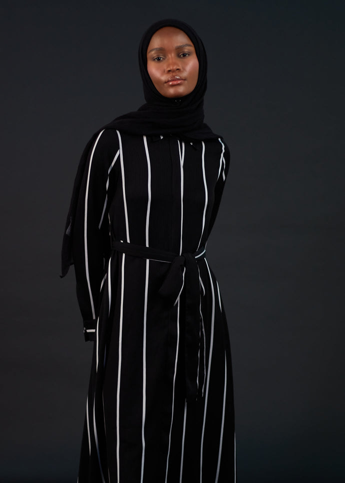 Black Stripe Maxi Dress