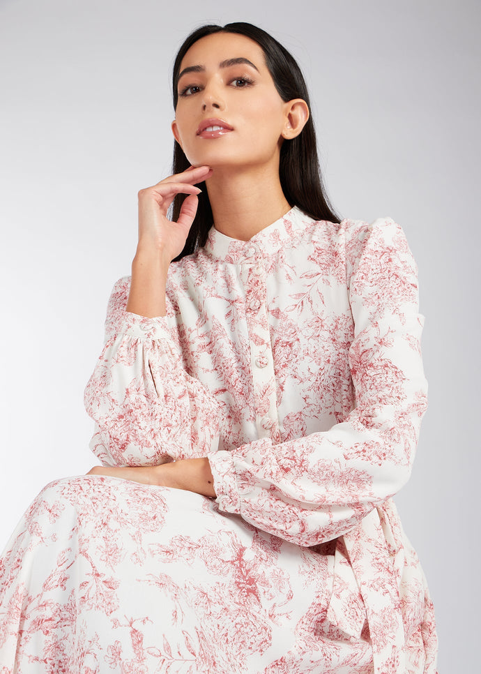Toile De Jouy Maxi Dress | Maxi Dresses | Aab Modest Wear