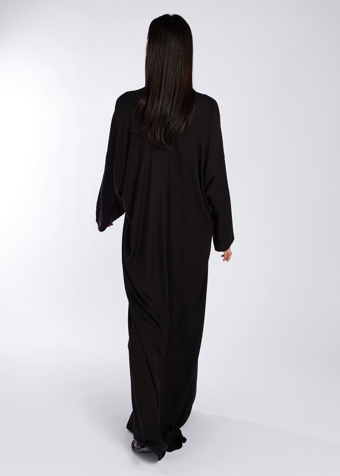 V Neck Abaya Black | Abayas | Aab Modest Wear