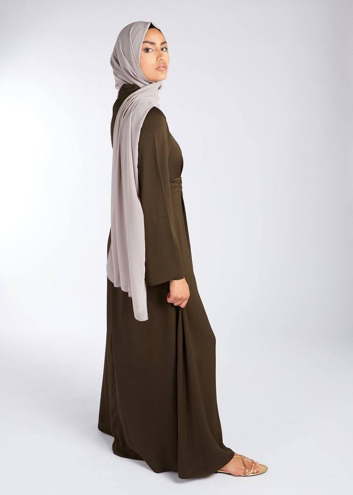 Rayie Abaya Brown | Abayas | Aab Modest Wear