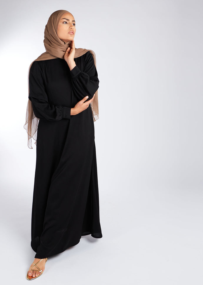 Layered Sleeve Abaya Black | Abayas | Aab Modest Wear