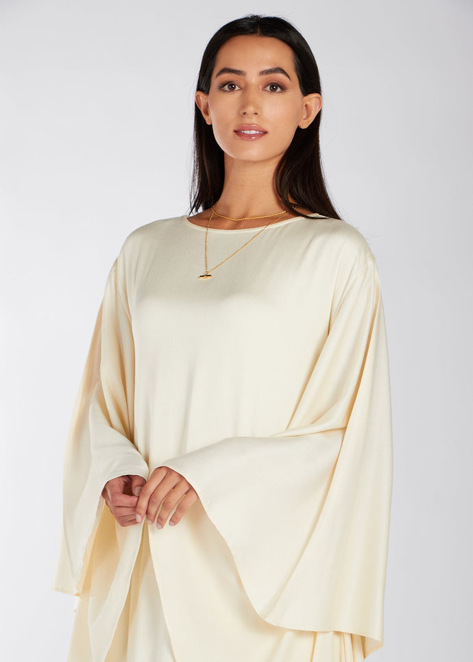 Floaty Kaftan Cream | Kaftans | Aab Modest Wear